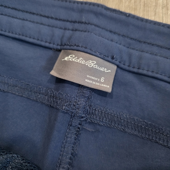 EDDIE BAUER Womens Blue Climacool Cargo Capri Cropped Pants Hikining Outdoor 6 - Picture 6 of 9